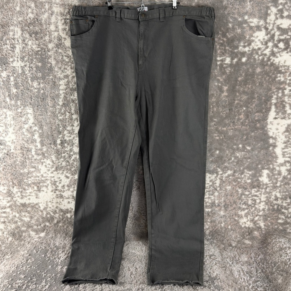 Liberty Blues Size 50 Side Elastic‎ Raw Hem Casual Denim Jeans Gray Mens